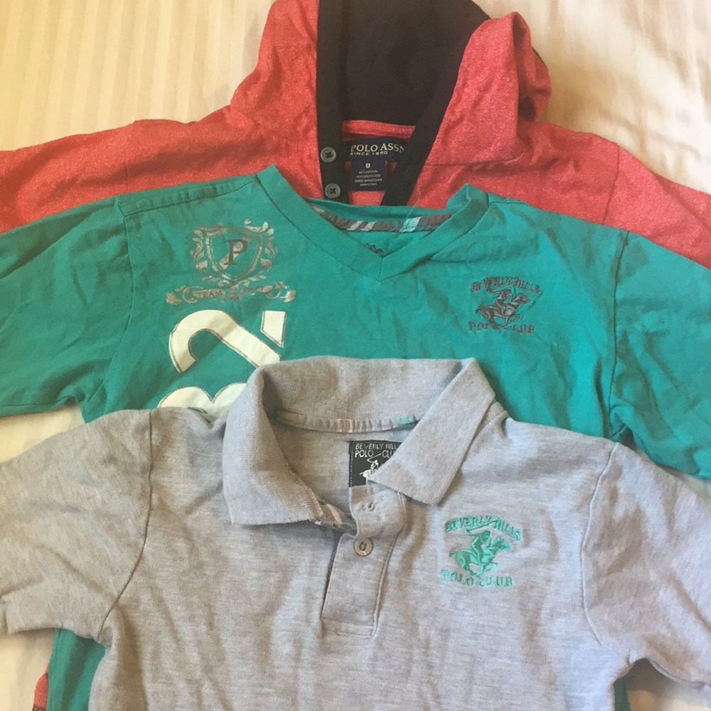 3 boys Short sleeve bundle size 8